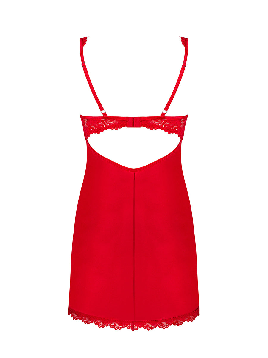 Amor Cherris Chemise and Thong - Red