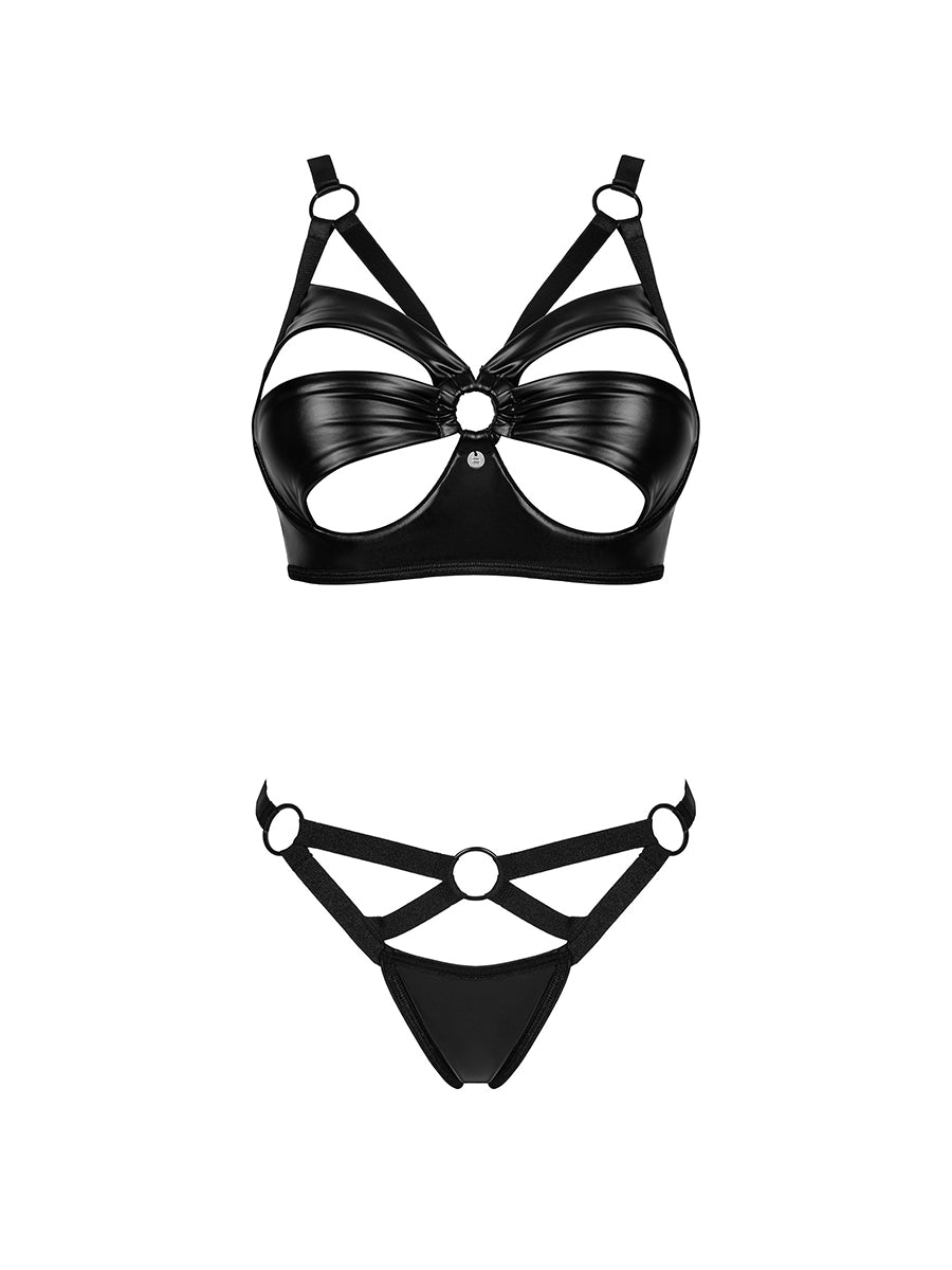 Armares 2 Pieces Lingerie Set - Black