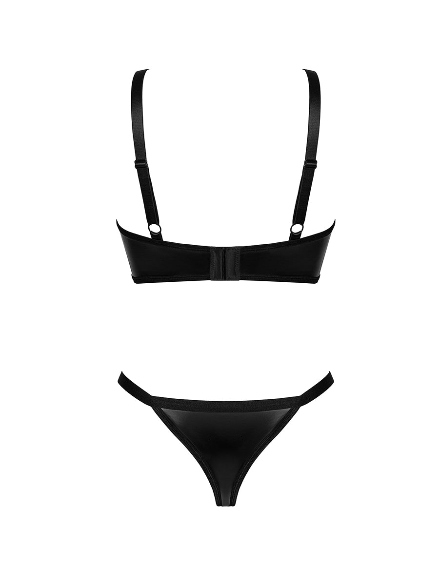 Armares 2 Pieces Lingerie Set - Black