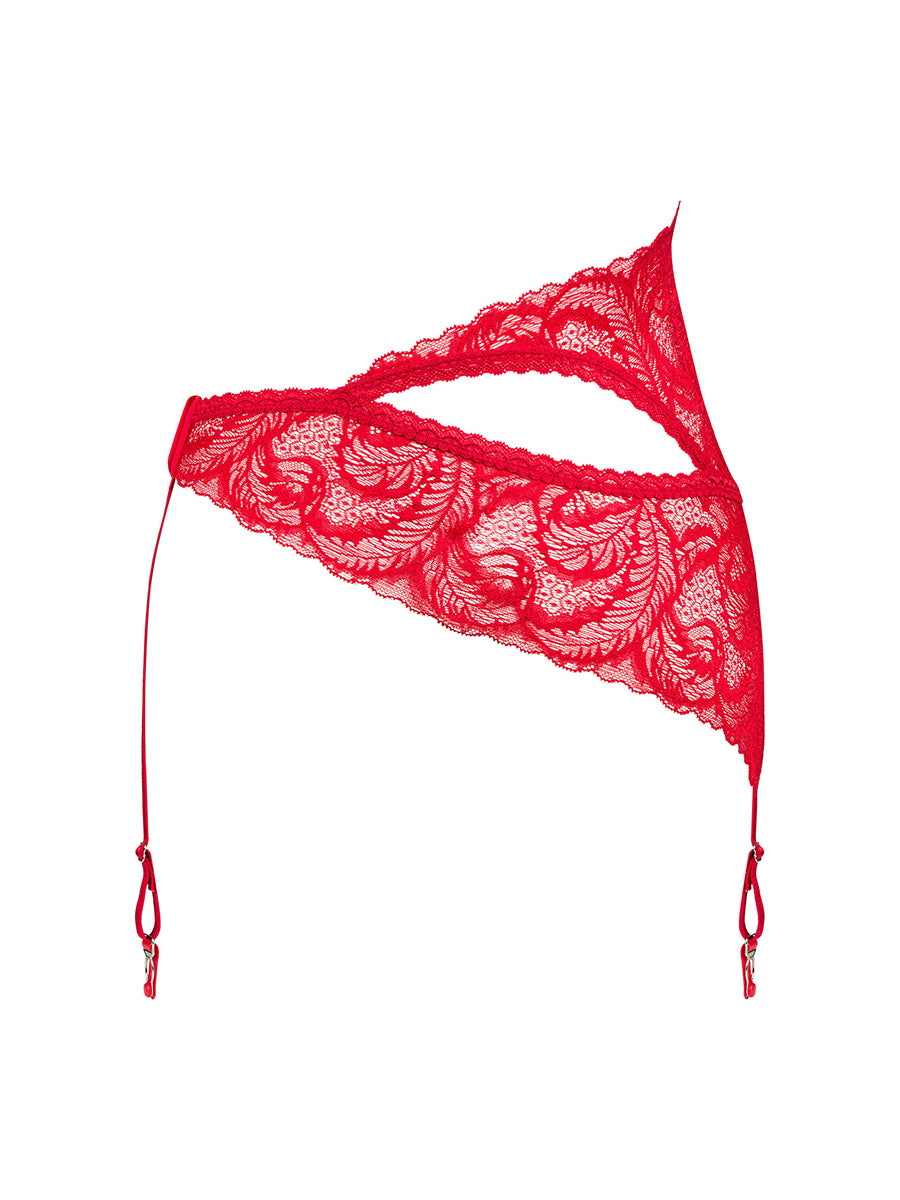 Atenica Lace Garter Belt - Red