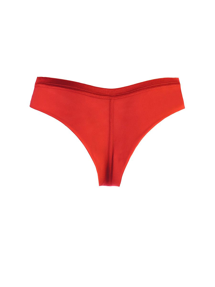 Axami Seductive Diva V-10728 extremely sexy red thong panty with mesh and lace