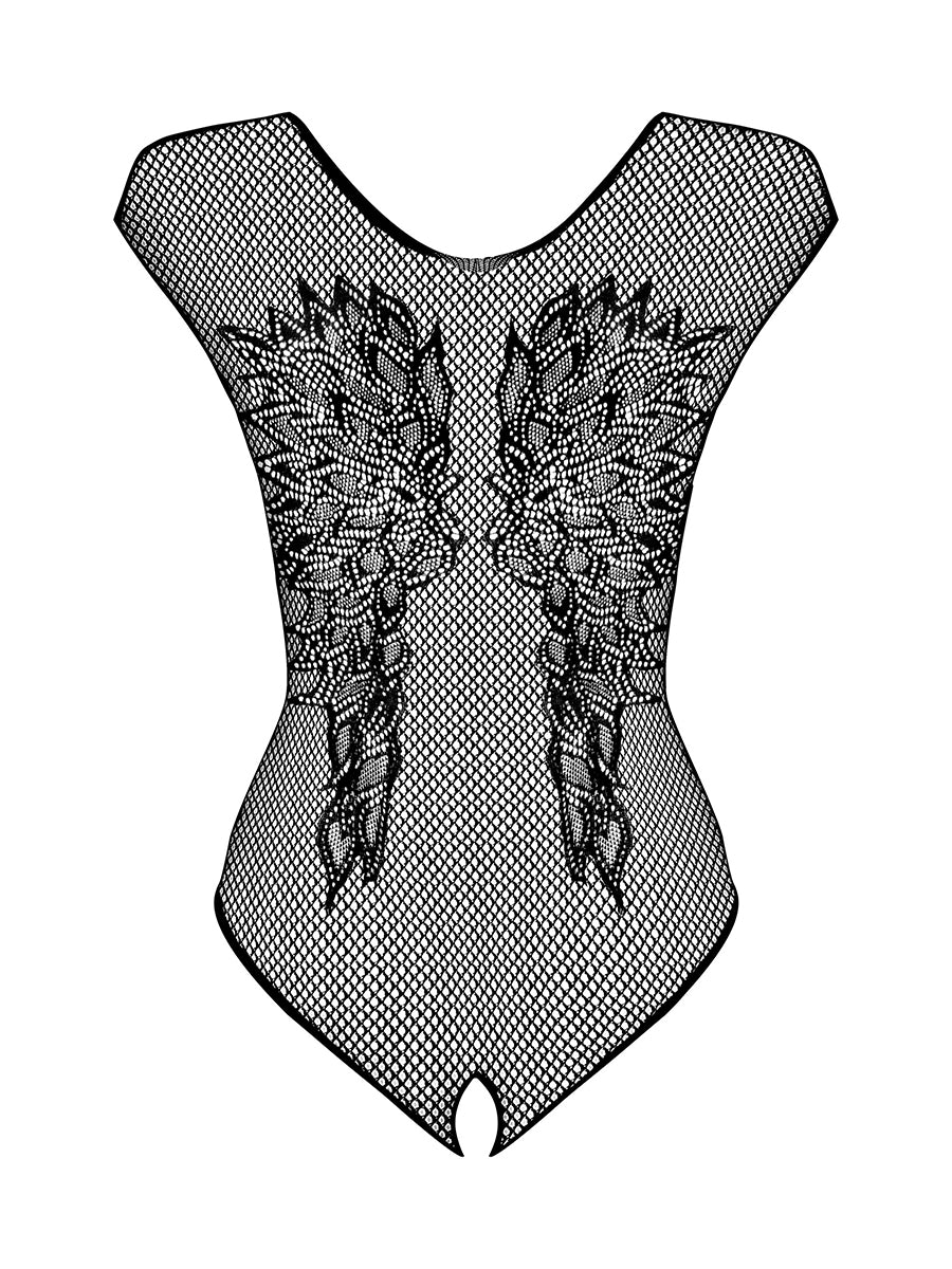 B112 Seductive Teddy with Black Wings