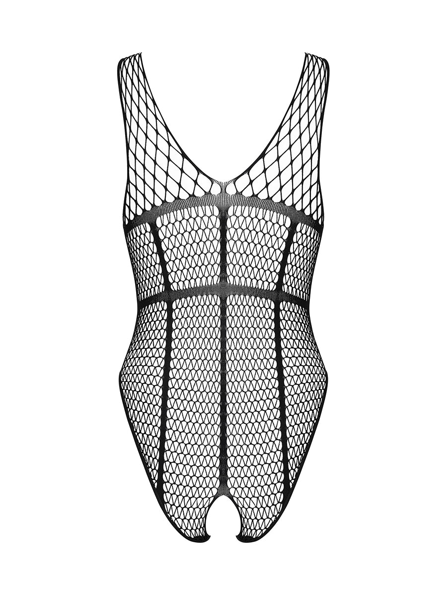 B117 Naughty Crotchless Teddy - Black