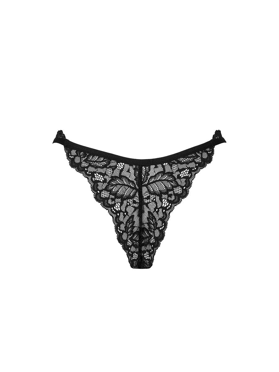 Bellastia Lacy Thong - Black