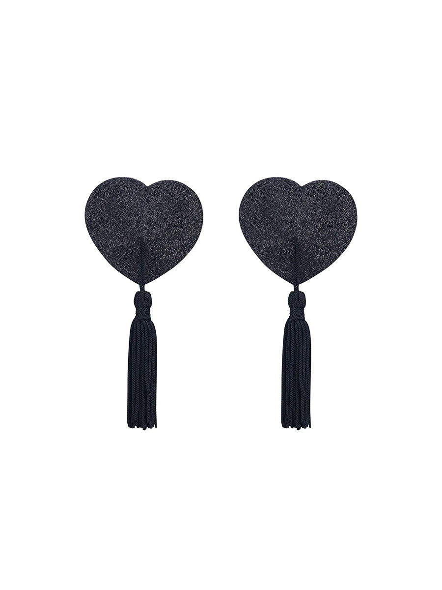 Black Nipple Covers with Shimmering Effect