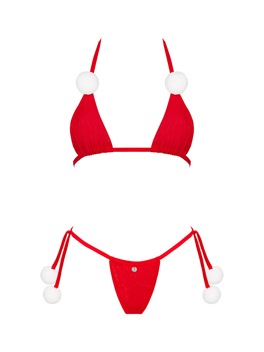 Bobble Girl Christmas Lingerie Set