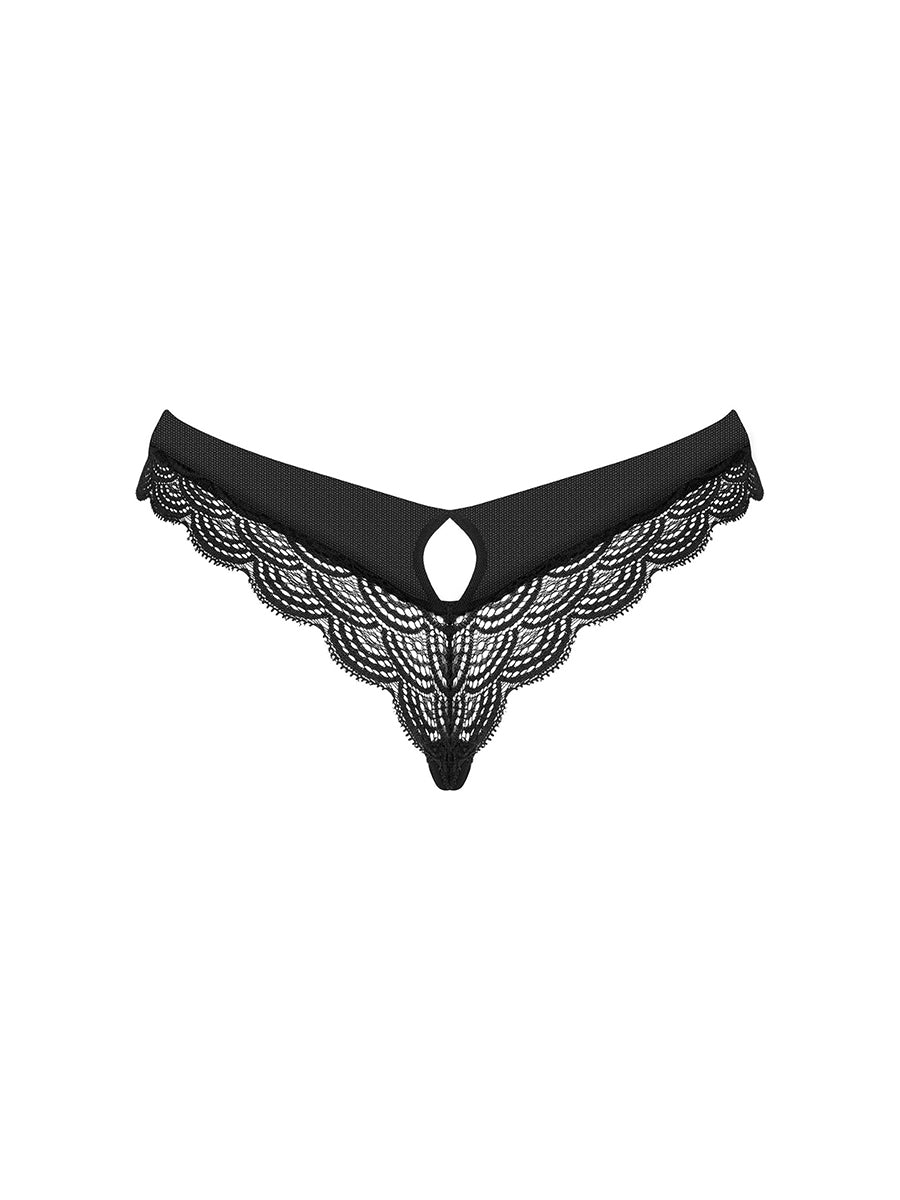 Chemeris Panties with Lace - Black