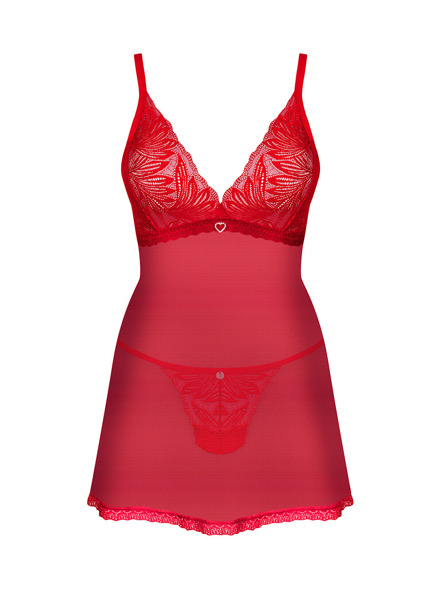 Chilisa See-through Babydoll & Thong - Red