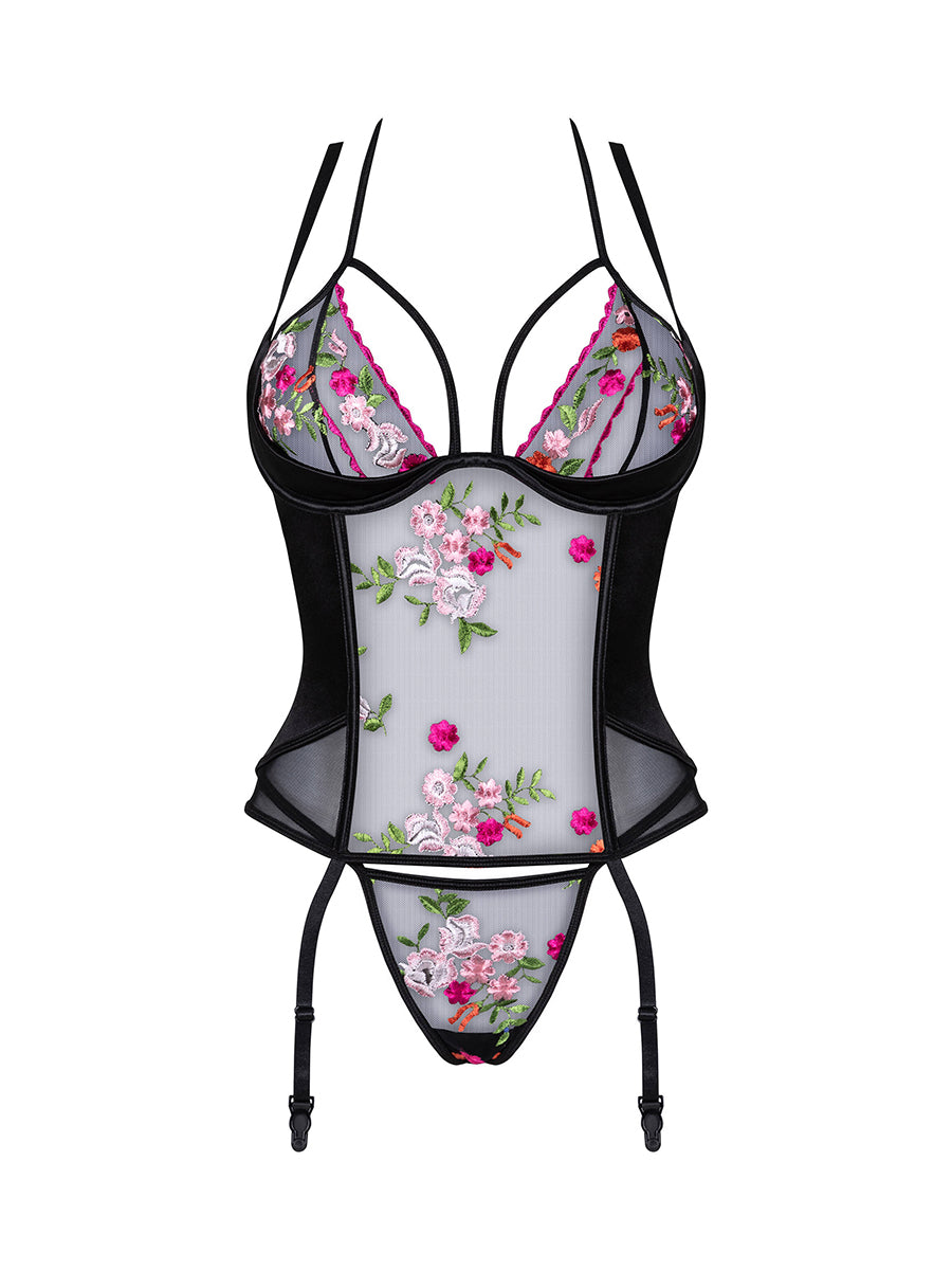 Joanna Corset with Floral Motif