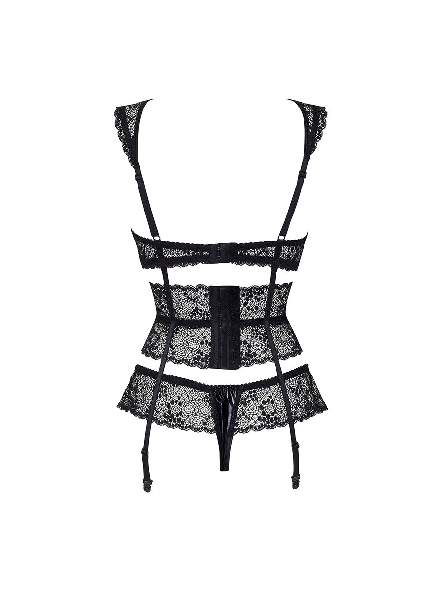 Lillie Black Open Lingerie Set
