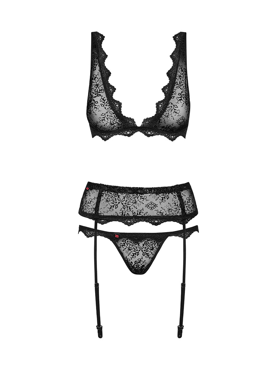 Emperita Sexy Lingerie Set - Black