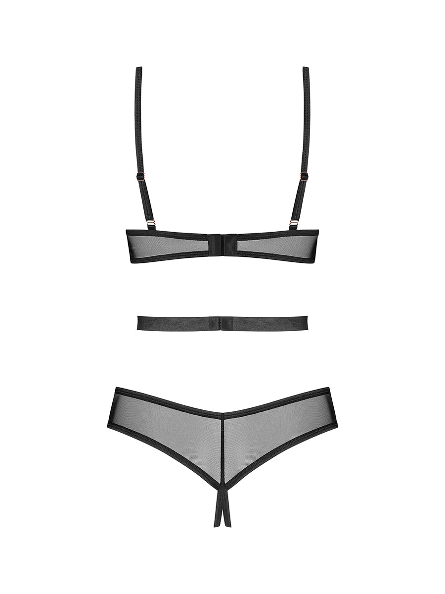 Euridia Crotchless Teddy - Black