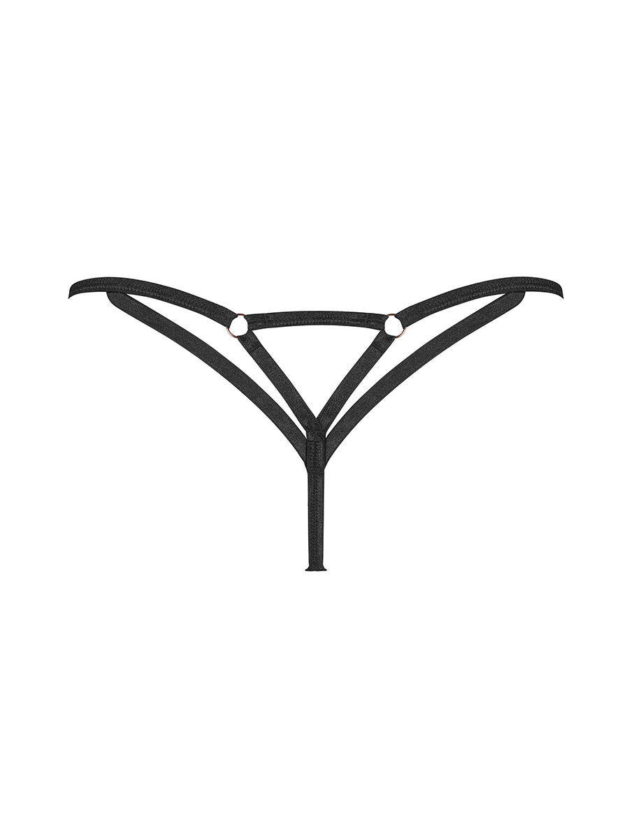 Euridia Strap Thong - Black