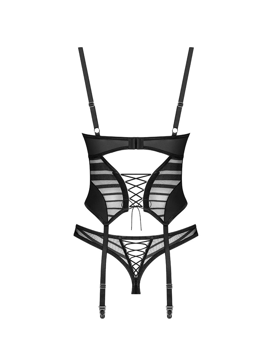 Lune Bellis Corset and Thong - Black