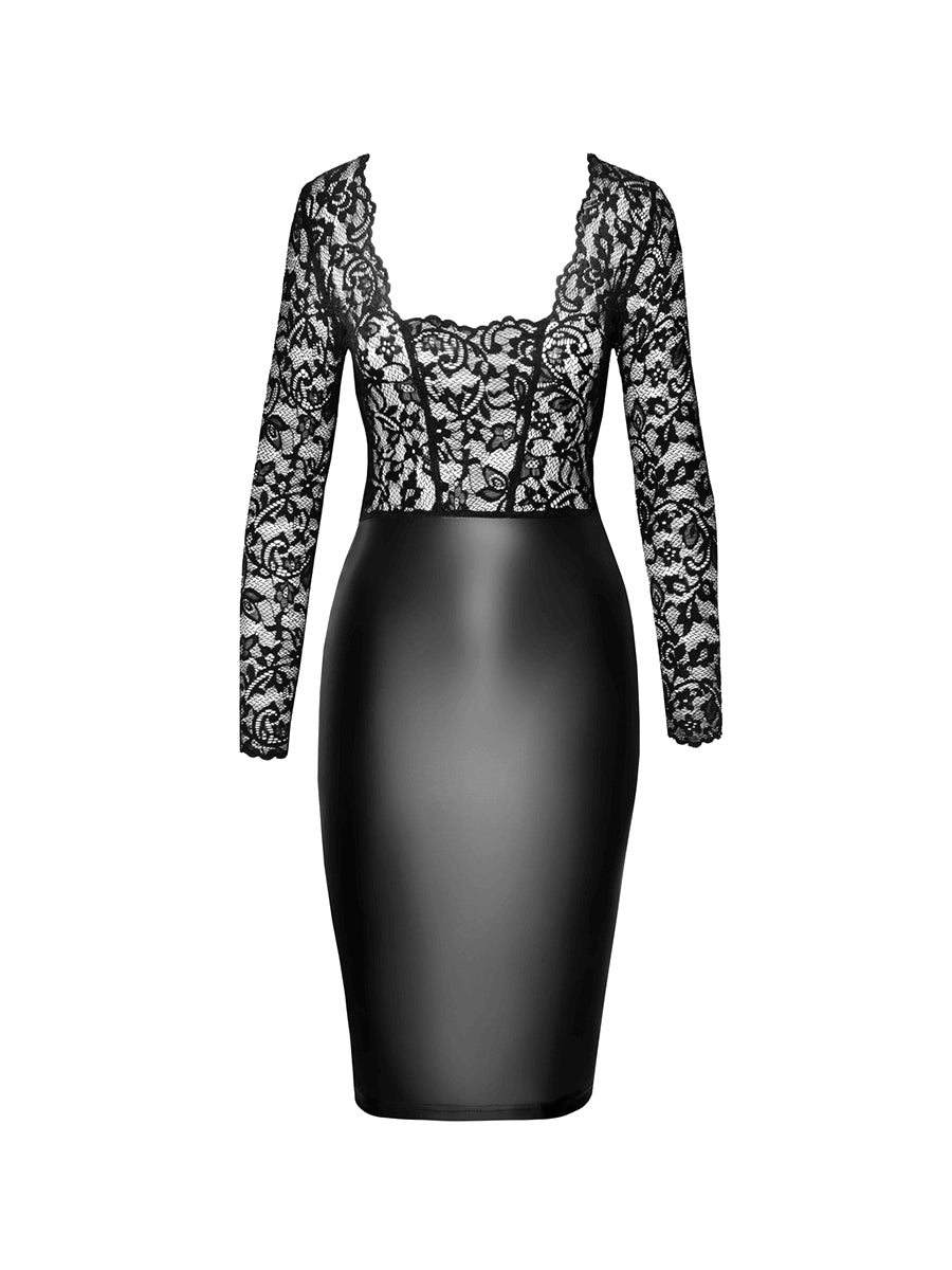 Euphoria Lace and Wetlook Midi dress