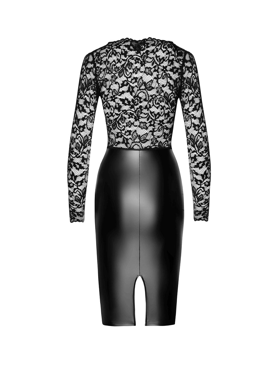 Euphoria Lace and Wetlook Midi dress