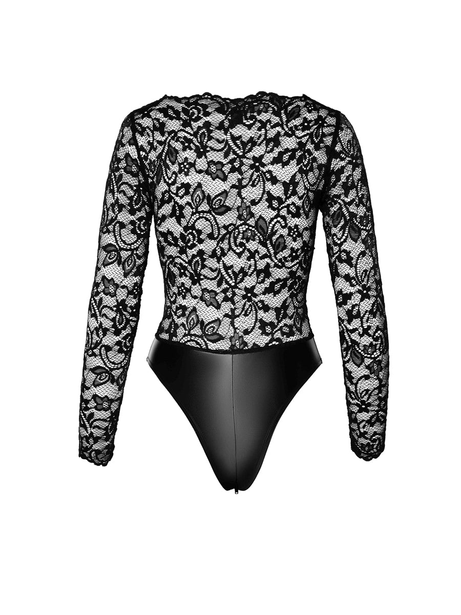 Psyche Bodysuit of Lace and Wetlook