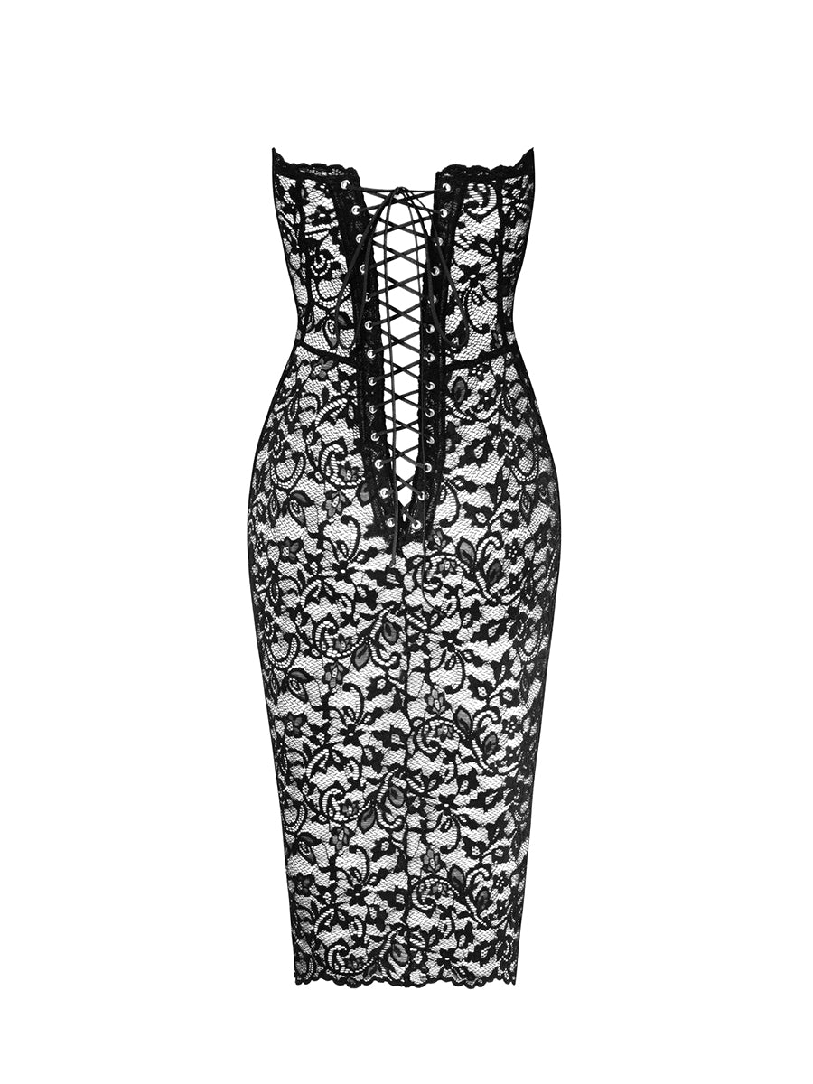 Catalyst Lace Up Midi Dress
