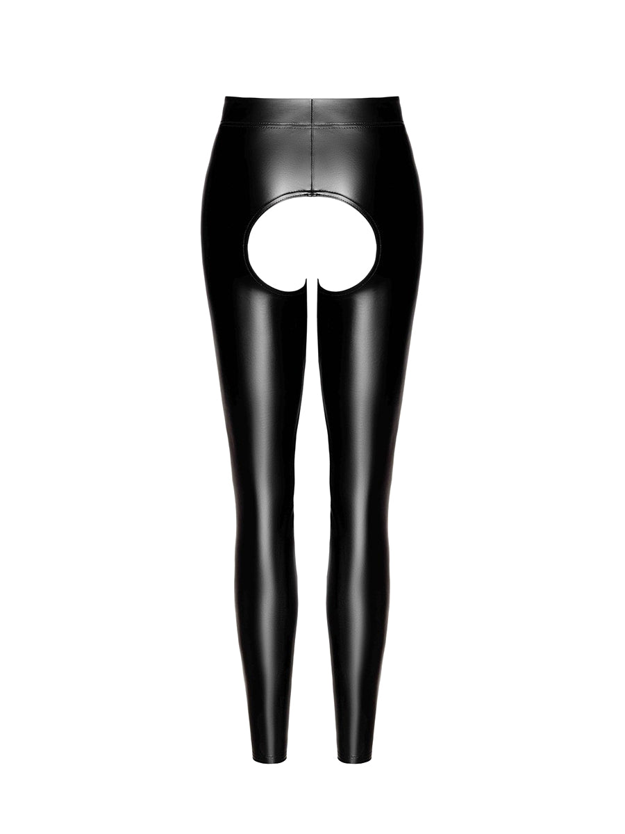 Taboo Wetlook Leggings with Open Crotch and Bum