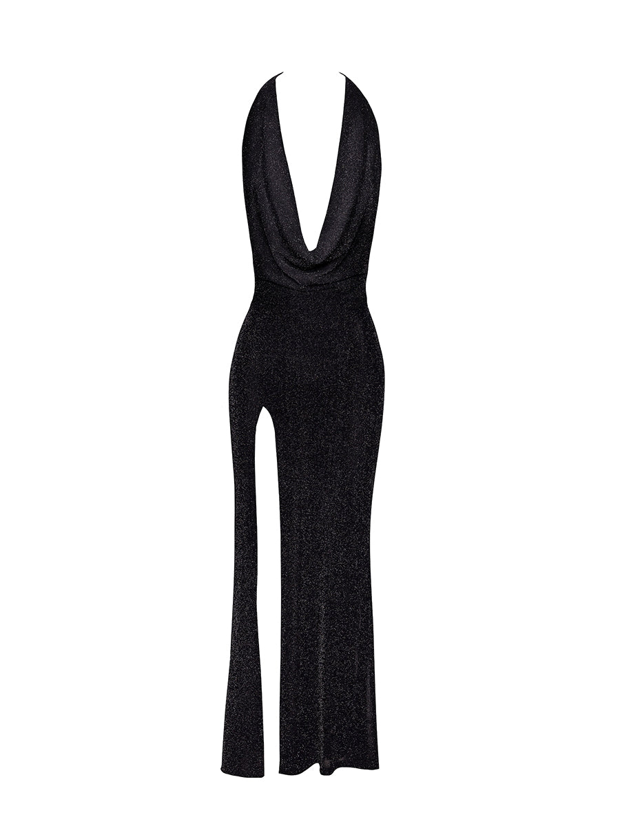 Onyx Liquid Long Dress