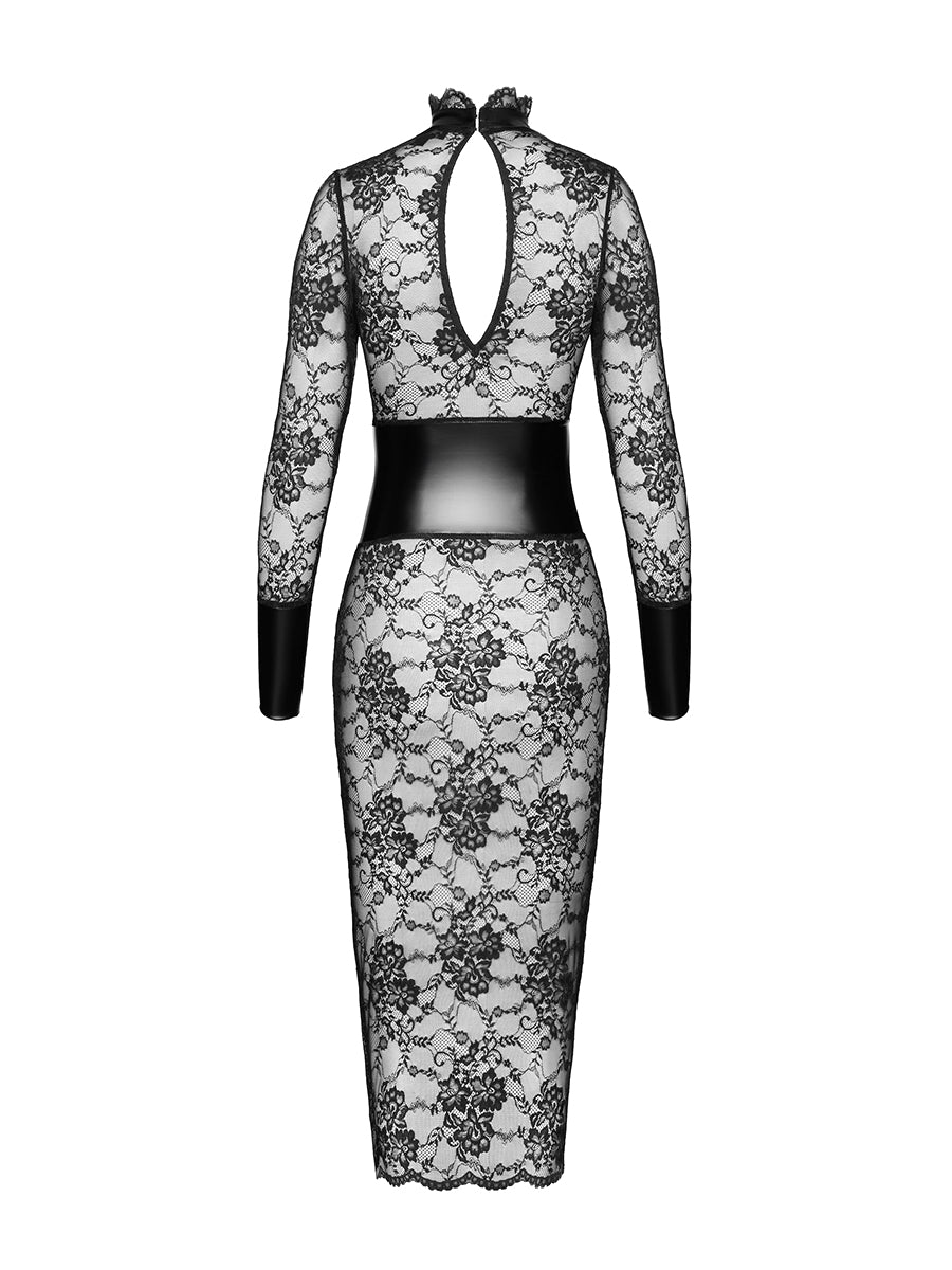 Noirelle Lace Corset Midi Dress