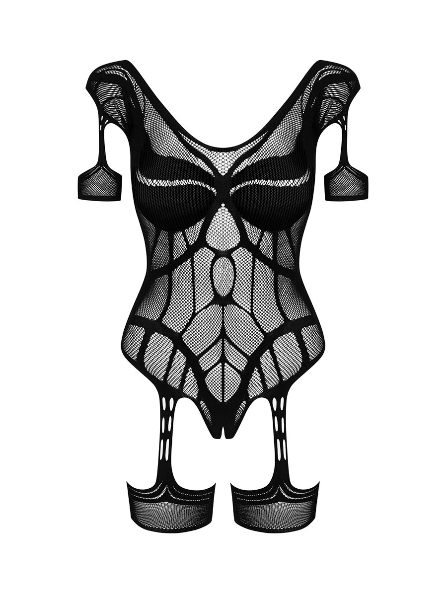 G334 Bodystocking with Garters