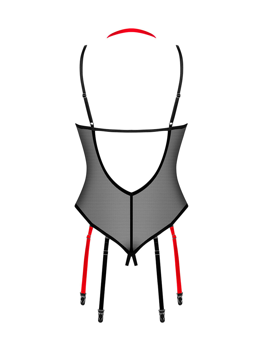 Glandez See-through Teddy with Open Crotch