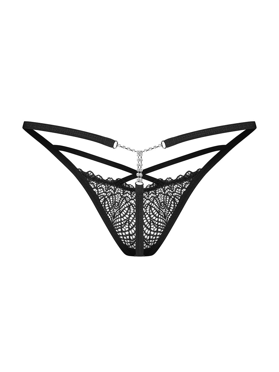 Iliosa Black Thong