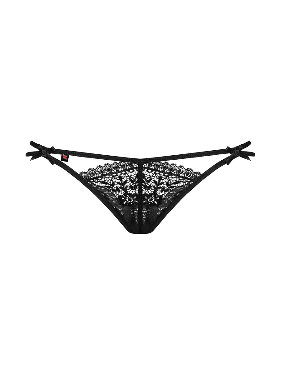 Intensa Black Sexy Double Straps Thong
