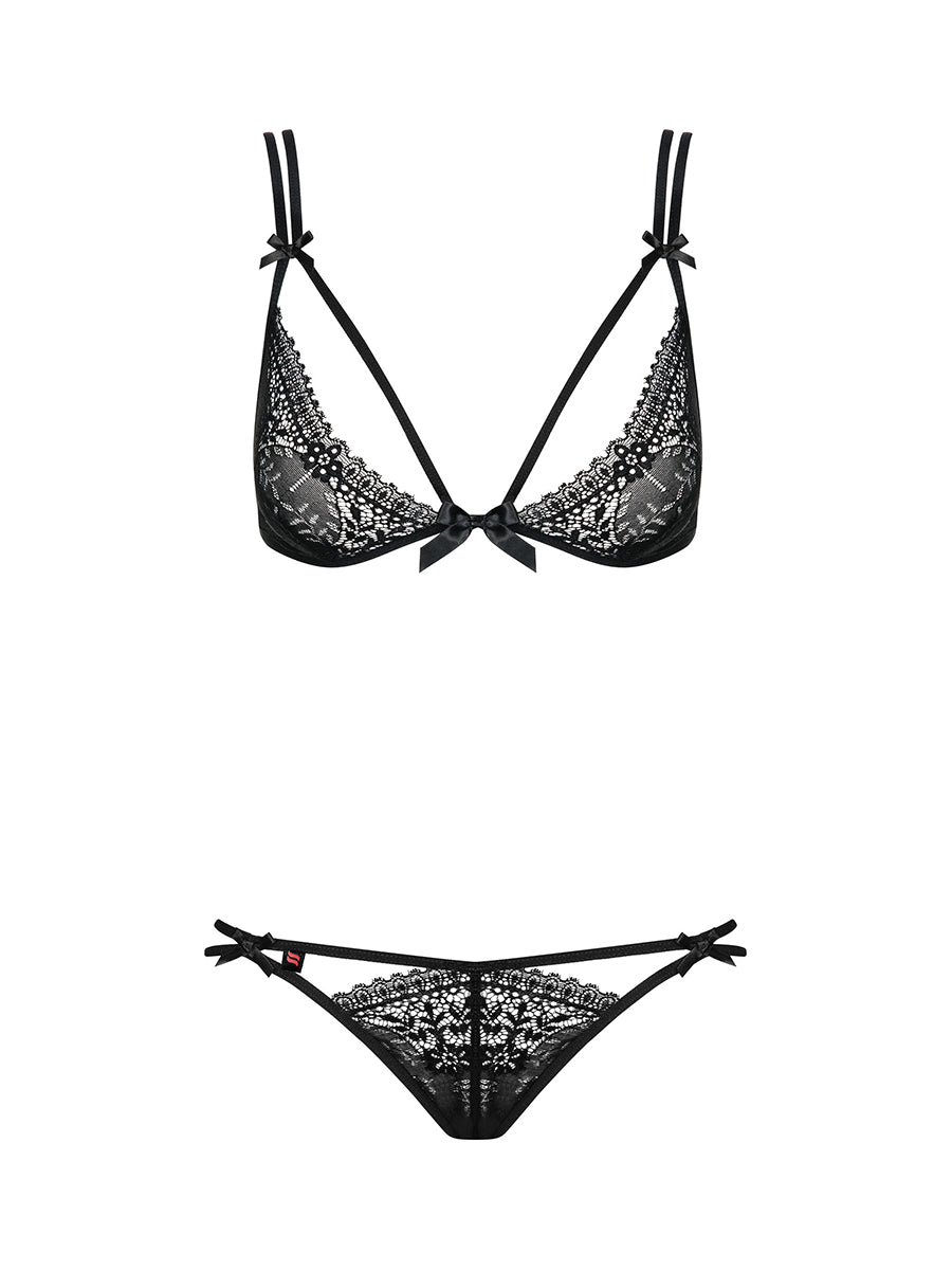 Intensa Black Sexy Lingerie Set: Bra & Thong