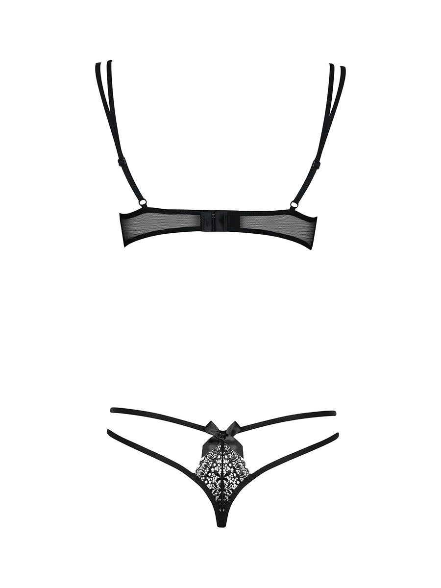 Intensa Black Sexy Lingerie Set: Bra & Thong