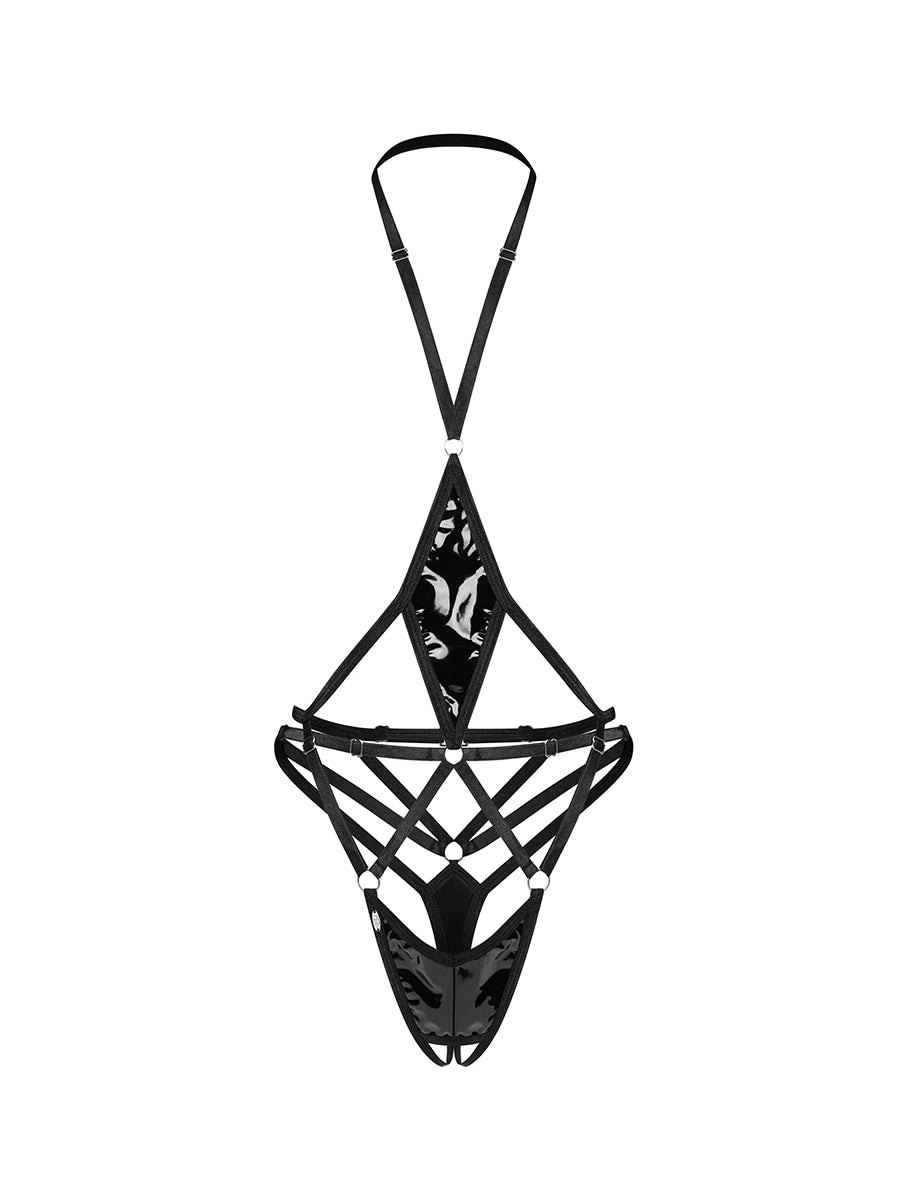 Keira Lise Open Teddy with Adjustable Straps