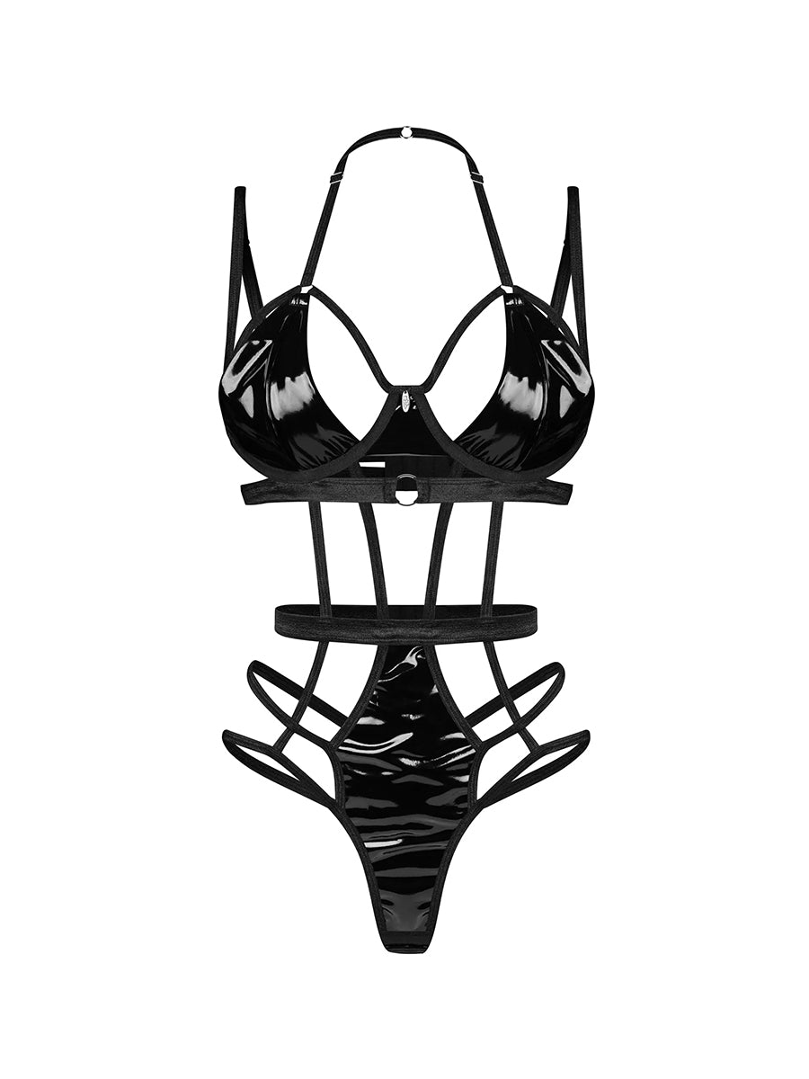 Keira Lise Wet Look Bodysuit