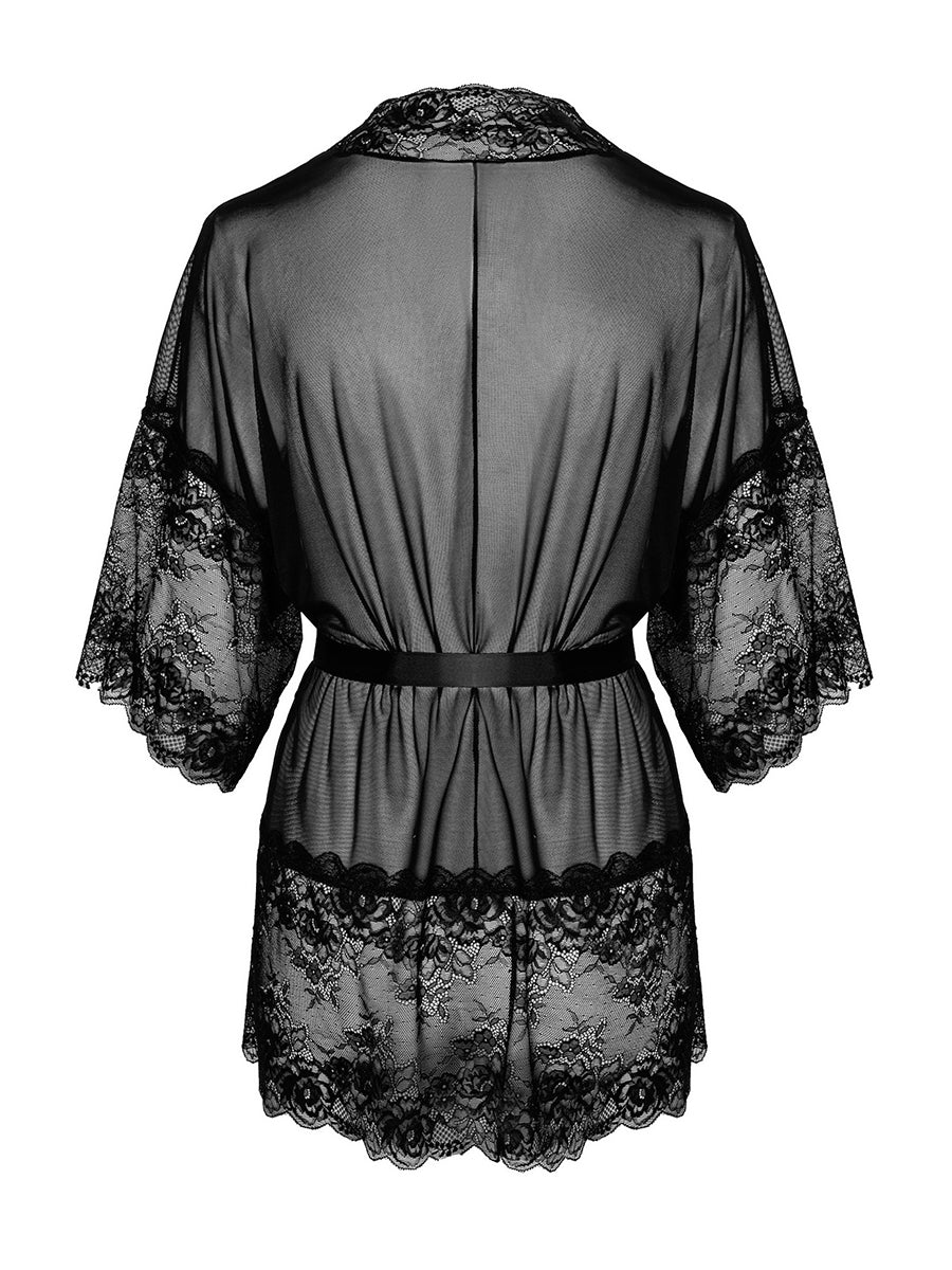 KISS245 Midnight Kiss Negligee - Black