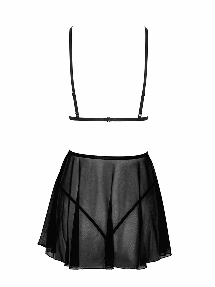 KISS242 French Kiss Babydoll - Black