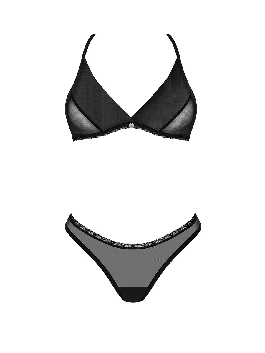 Latinesa Black Lingerie Set: Bra & Thong