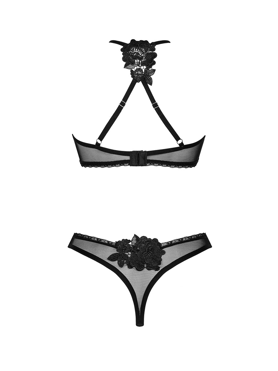 Latinesa Black Lingerie Set: Bra & Thong