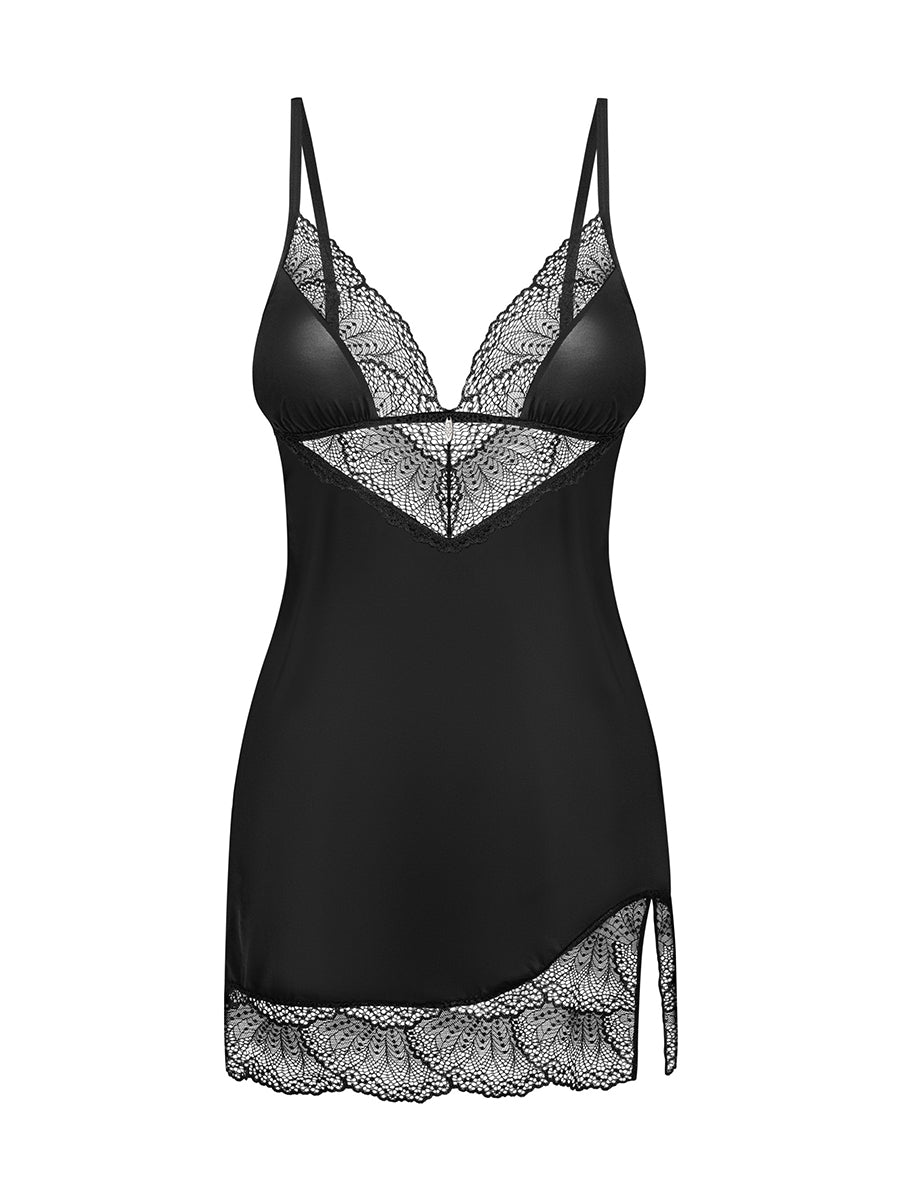 Lobellis Black Chemise and Thong