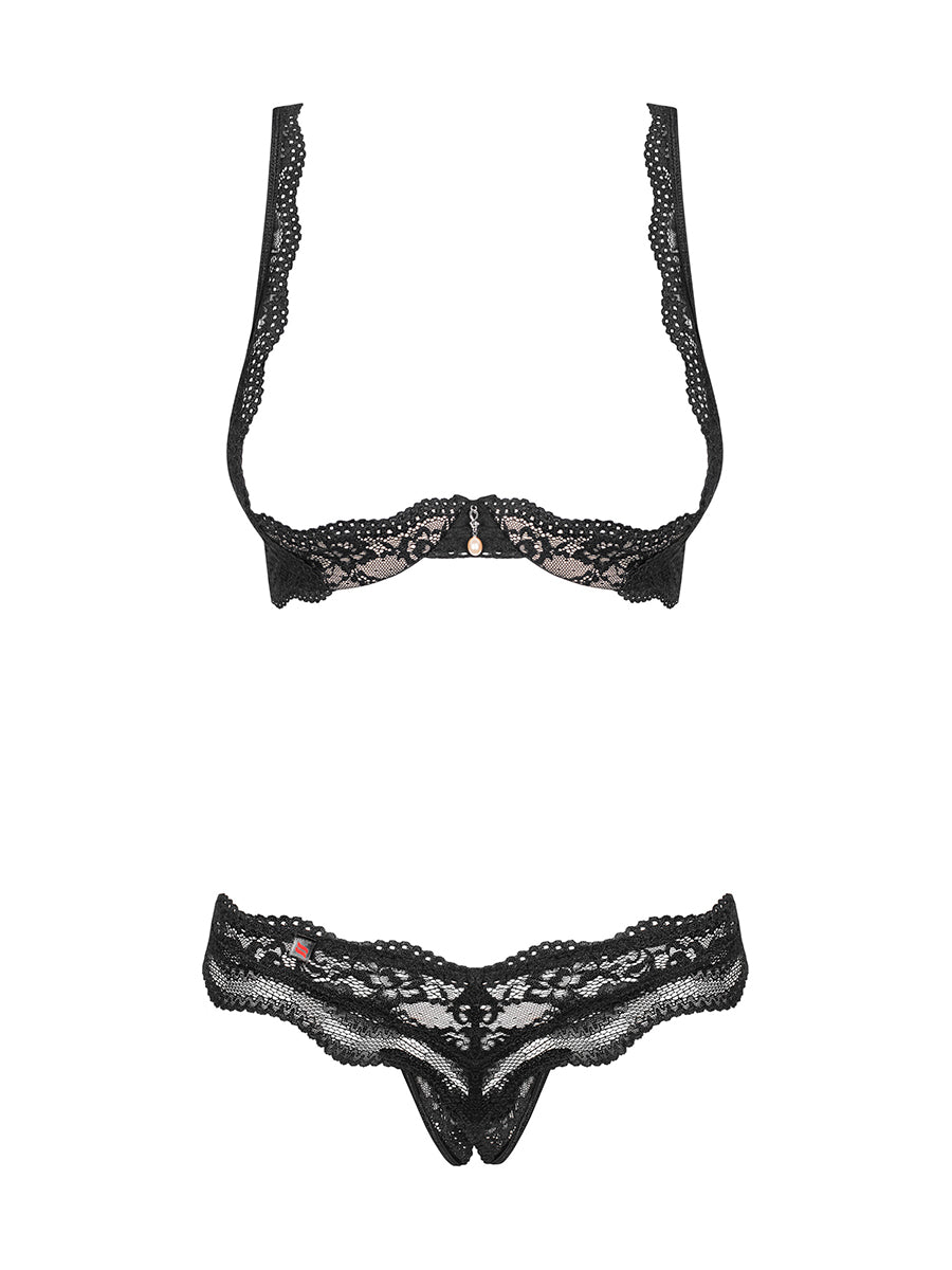 Luvae Daring Cupless Lingerie Set - Black