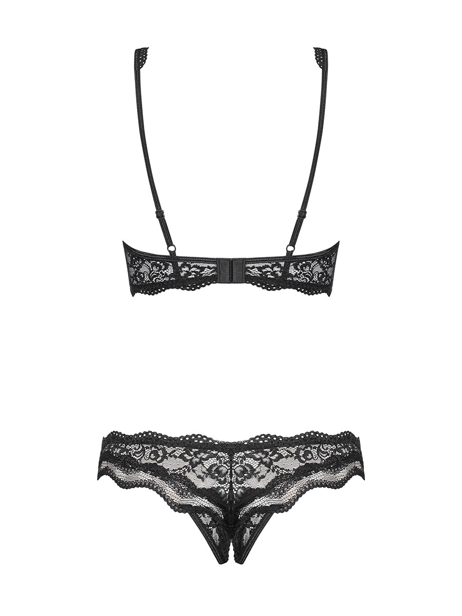 Luvae Daring Cupless Lingerie Set - Black