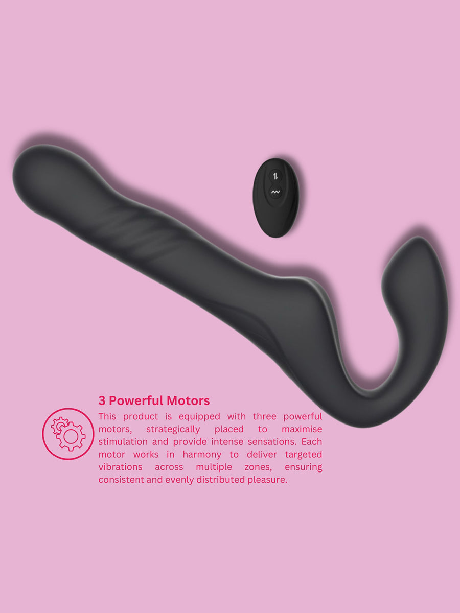 Surge Remote Thrusting & Vibrating Strapless Strap On