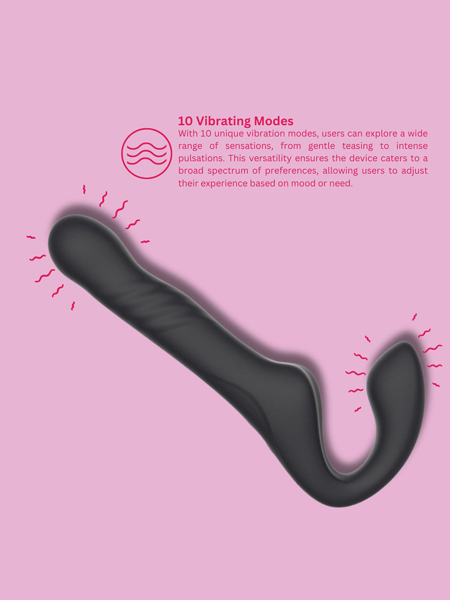 Surge Remote Thrusting & Vibrating Strapless Strap On