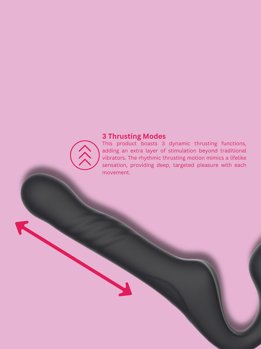 Surge Remote Thrusting & Vibrating Strapless Strap On