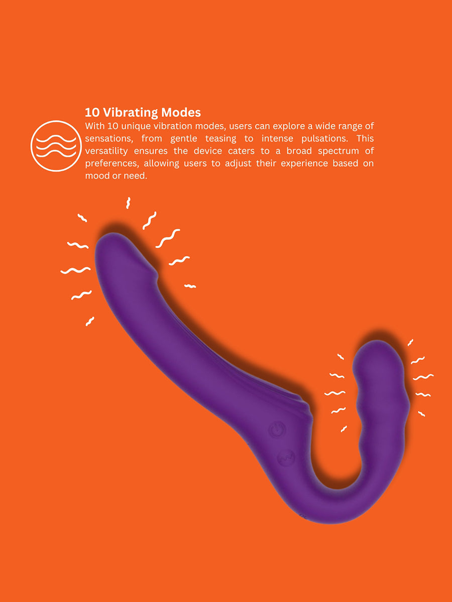 Echo Remote Vibrating Strapless Strap On