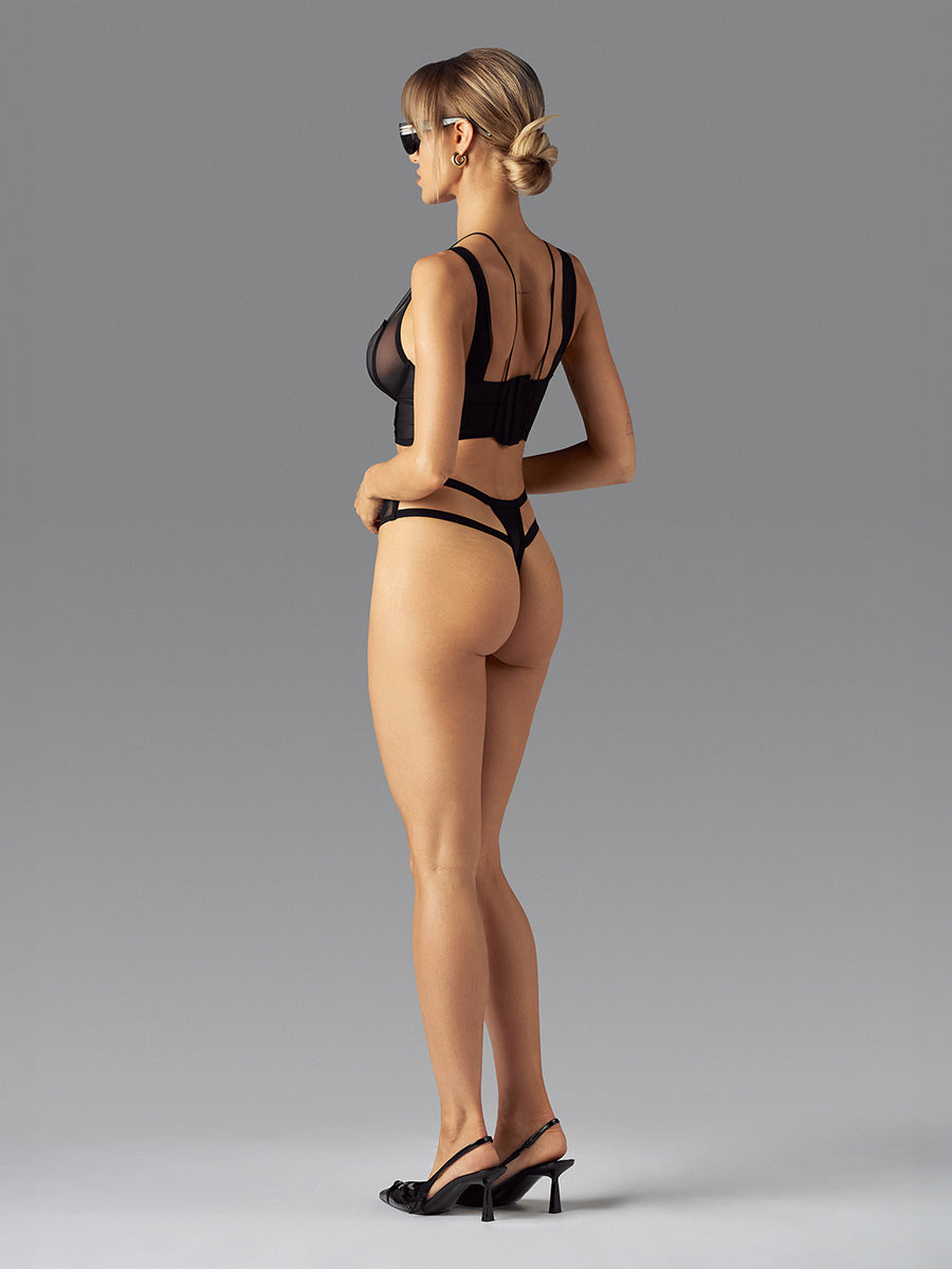 Nuites Transparent Top - Black