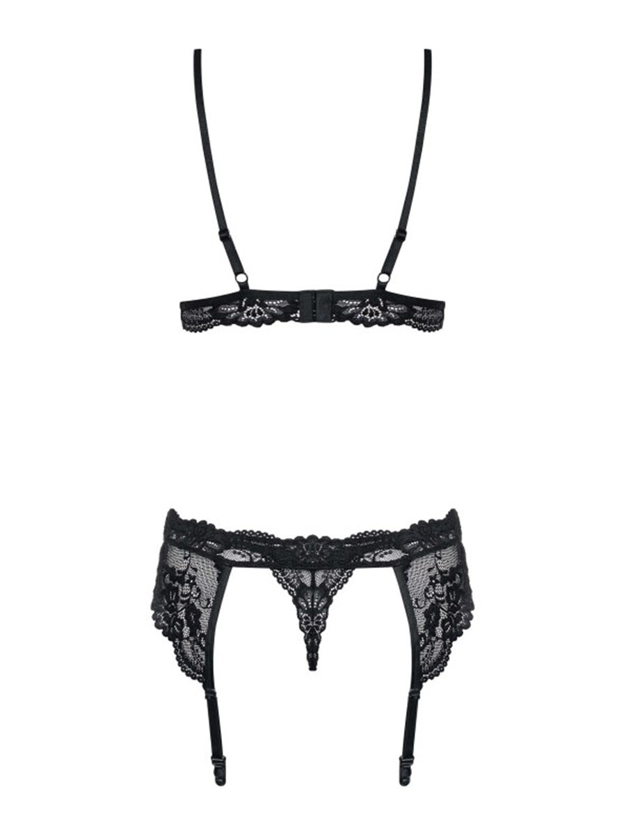 810-SEG-1 Black Lace Lingerie Set