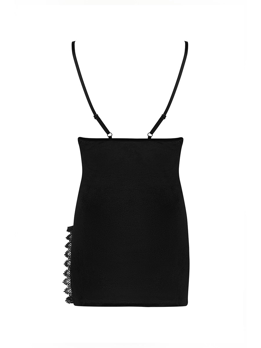 Paloma Velvet Mini Dress with Guipure Lace
