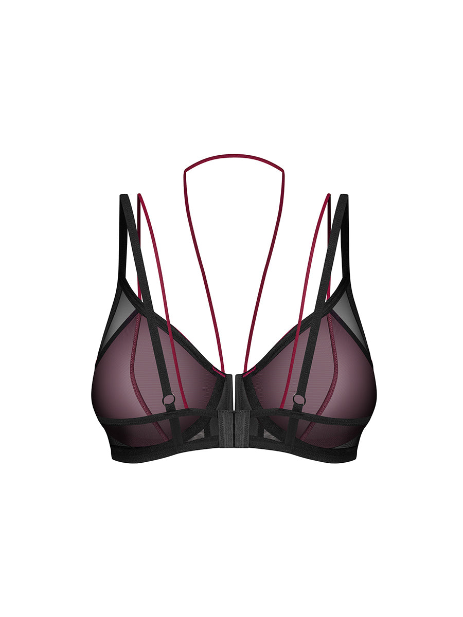 Parisel Mesh-Accented Bra