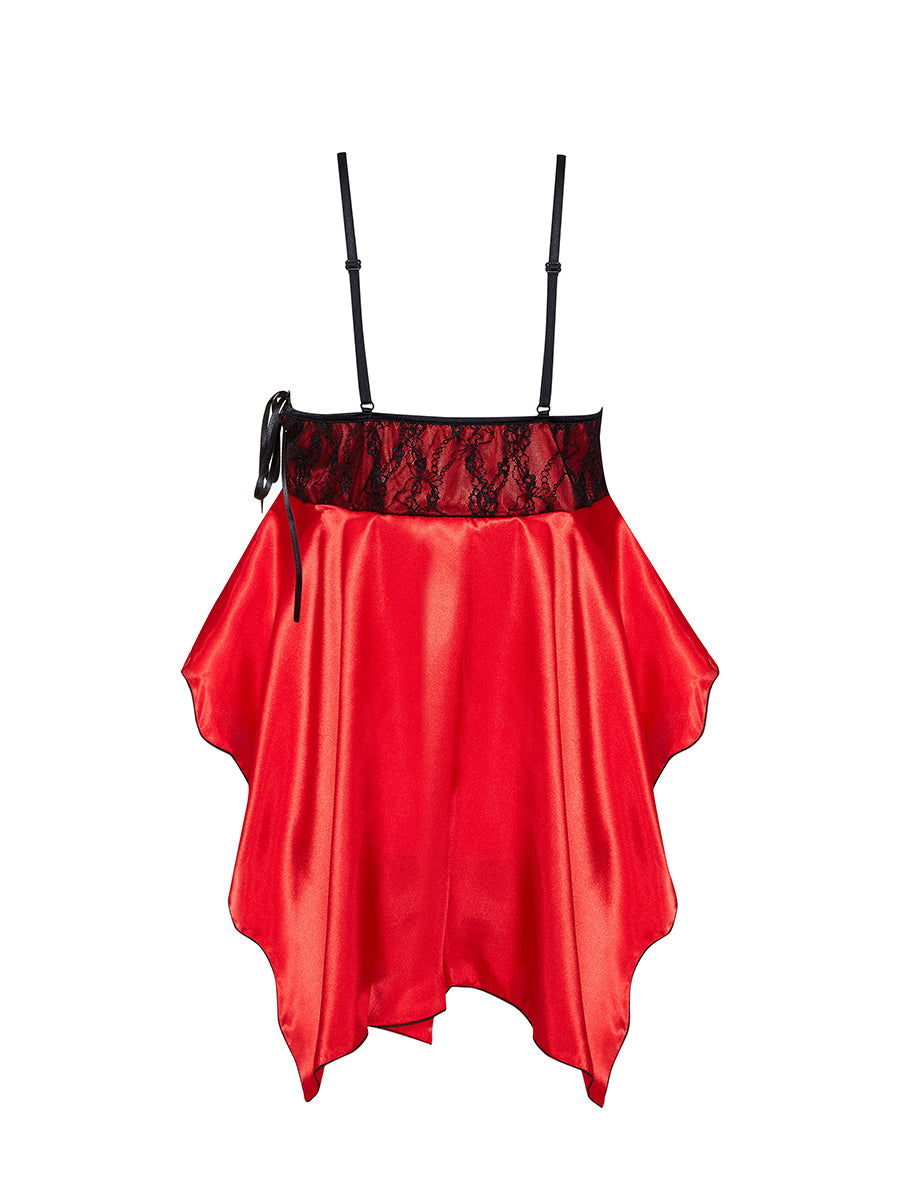 Julieta Sensual Satin and Lace Chemise