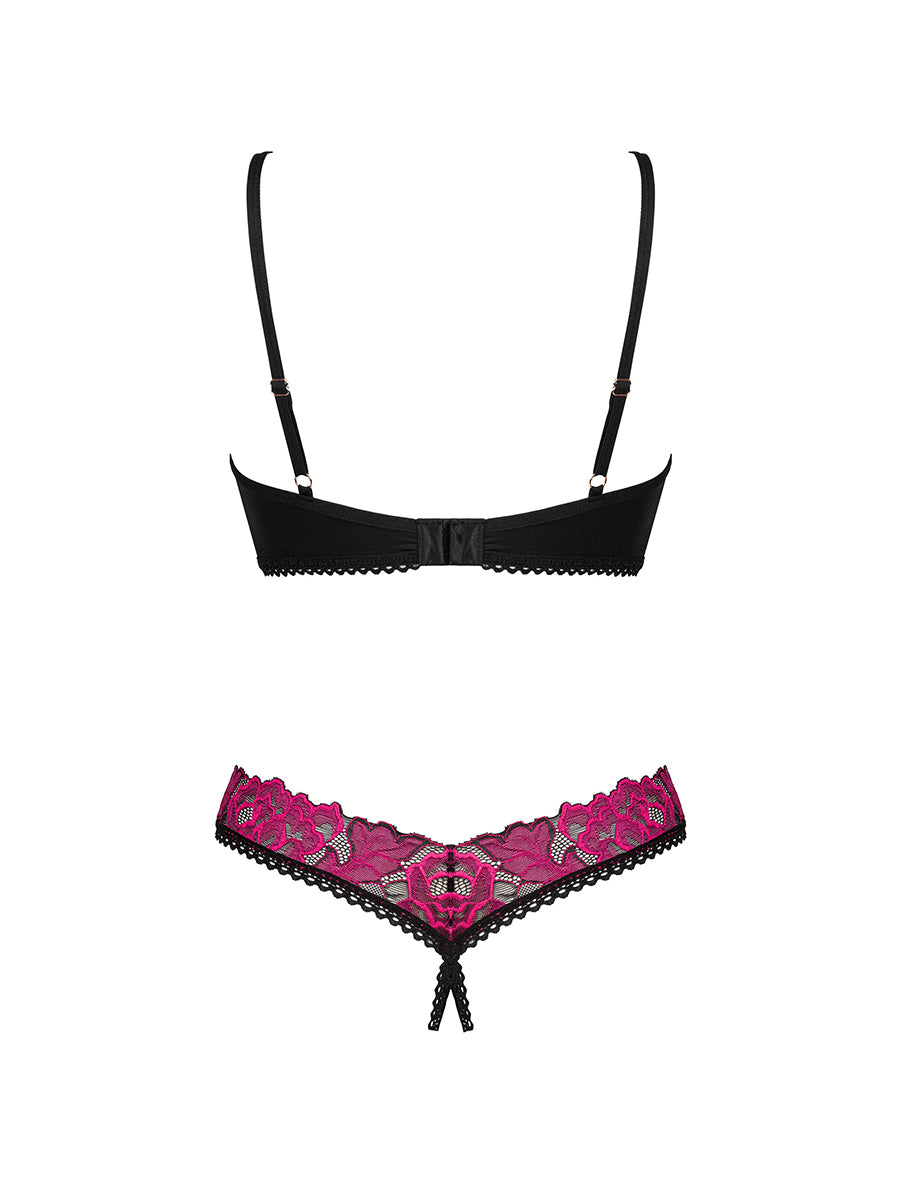 Rosenty Lingerie Set: Bra & Crotchless Thong